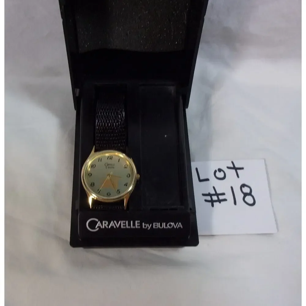 CARAVELLE BY BULOVA QUARTZ T3 493 WATCH-LEATHER BAND-HAS THE 3M INSIGNIA-RUNS
